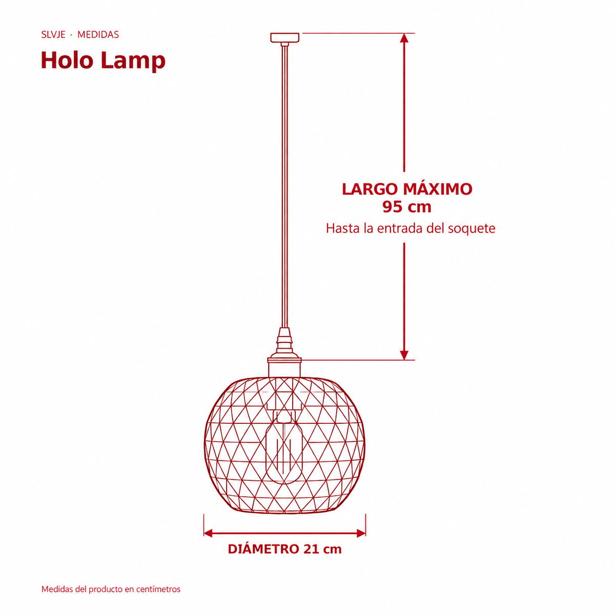 Lámpara Colgante Holo Lamp - Rosa