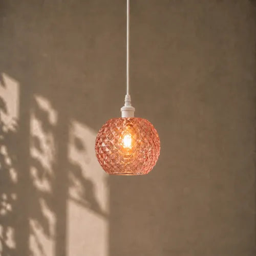 Lámpara colgante Holo Lamp Rosa SLVJE, ideal como lámpara de techo para el comedor
