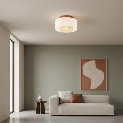 Lámpara Plafón Órbita Blanco/Beige SLVJE ambiente
