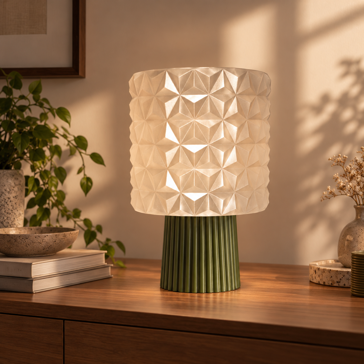 Lámpara de Mesa Diamond - Verde Olivo