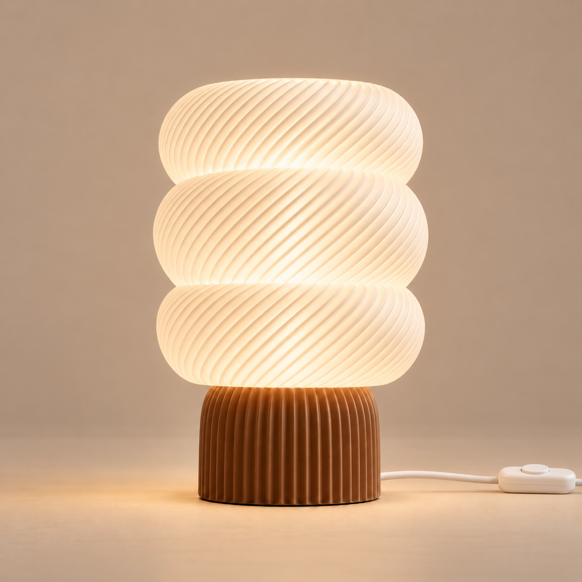 Lámpara Mallow Glow - Chocolate/Beige
