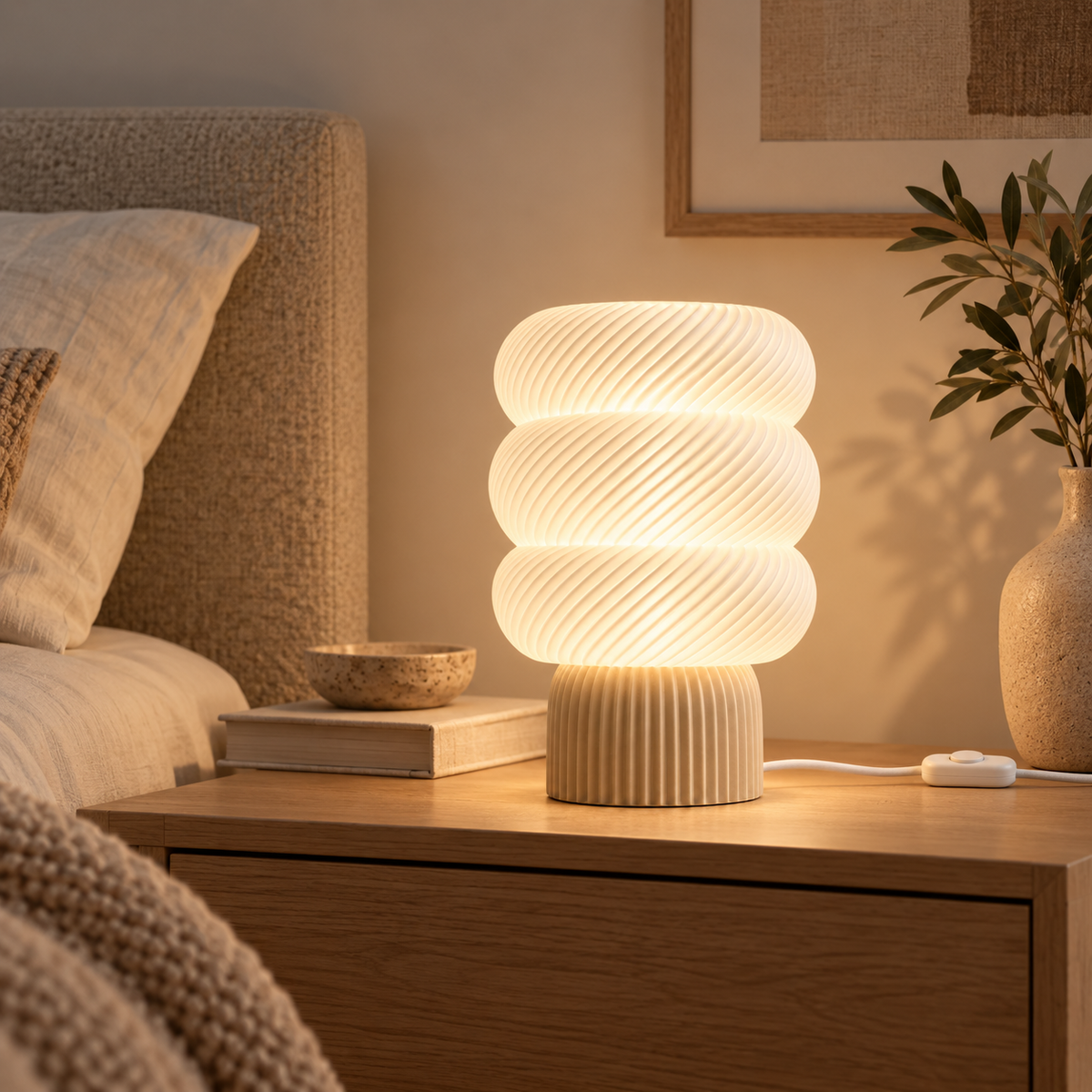 Lámpara Mallow Glow - Beige/Blanco