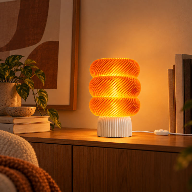 Lámpara Mallow Glow - Blanco/Naranja