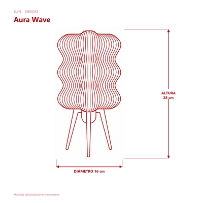 Medidas de la lámpara Aura Wave de SLVJE