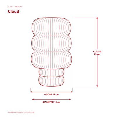 Medidas de la lámpara Cloud de SLVJE
