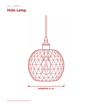 Medidas de la lámpara Holo Lamp de SLVJE