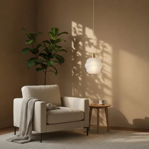Lámpara colgante Botanic Lamp Blanco SLVJE, ideal como lámpara de techo para comedor, cocina o living