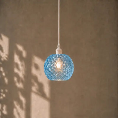 Lámpara colgante Holo Lamp Celeste SLVJE, ideal como lámpara de techo para el comedor