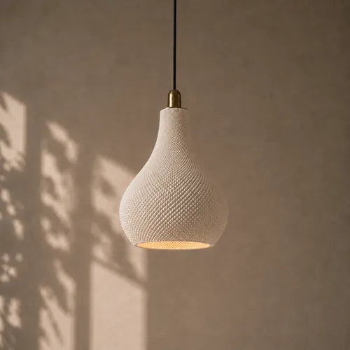 Lámpara colgante Indigo Blanco SLVJE, ideal como lámpara de techo para el comedor o el living