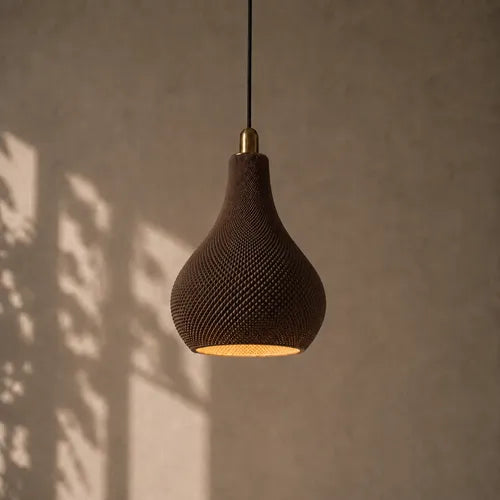 Lámpara colgante Indigo Marrón SLVJE, ideal como lámpara de techo para el comedor o el living