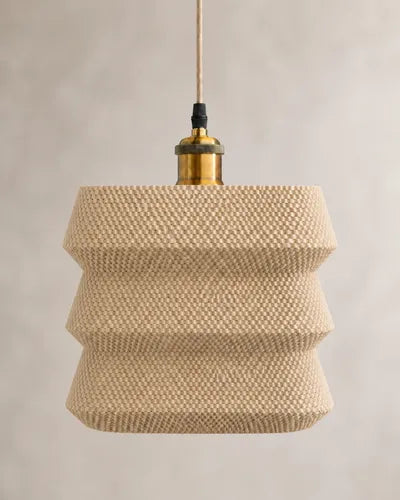 Lámpara colgante Layer Basket Lamp Beige SLVJE, ideal como lámpara de techo para comedor o cocina