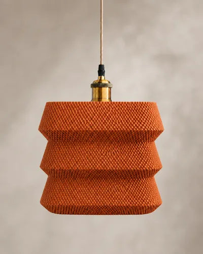 Lámpara colgante Layer Basket Lamp Marrón SLVJE, ideal como lámpara de techo para comedor o cocina