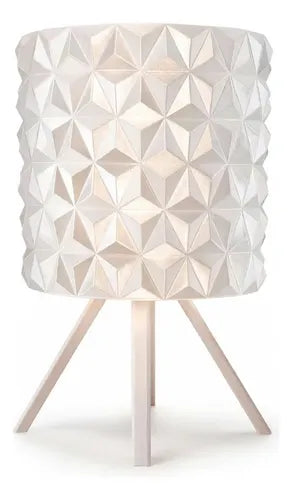 Lámpara de mesa Diamond Beige/Traslúcido SLVJE, perfecta para el velador o el escritorio
