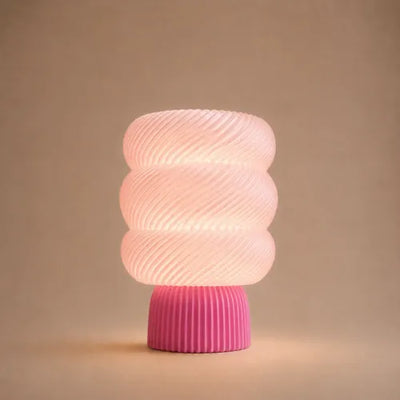 Lámpara de mesa Mallow Glow Rosa SLVJE, ideal como velador o lámpara de escritorio
