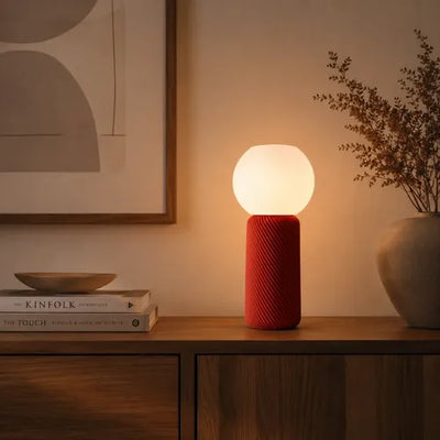 Lámpara Sole Terracota SLVJE encendida