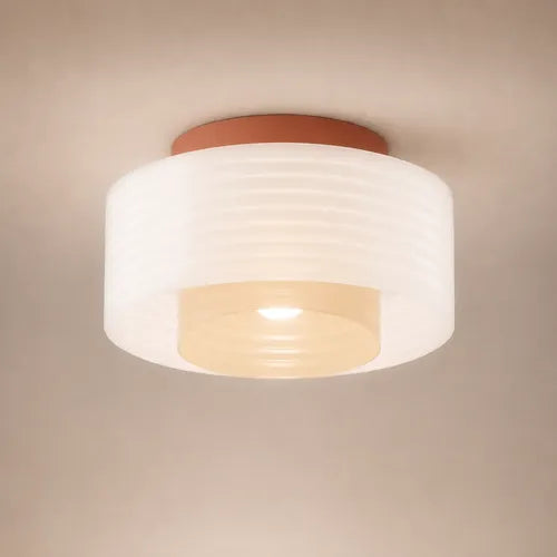 Aplique de techo Plafón Órbita Blanco/Beige SLVJE, ideal para pasillo, cocina o baño