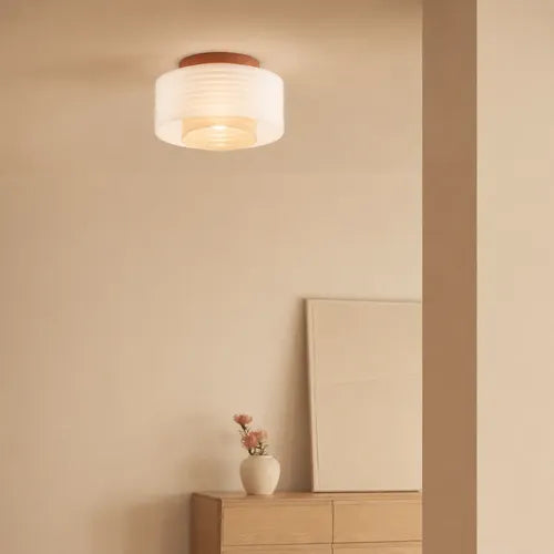 Aplique de techo Plafón Órbita Blanco/Beige SLVJE, ideal para pasillo, cocina o baño