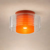 Lámpara de Techo Plafón Órbita - Transparente/Naranja