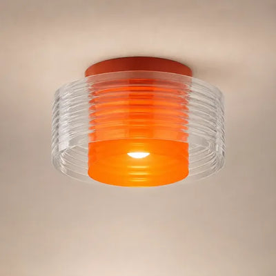 Aplique de techo Plafón Órbita Transparente/Naranja SLVJE, ideal para pasillo, cocina o baño
