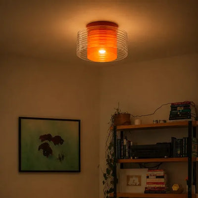 Lámpara Plafón Órbita Transparente/Naranja SLVJE ambiente