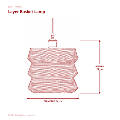 Medidas de la lámpara Layer Basket Lamp de SLVJE