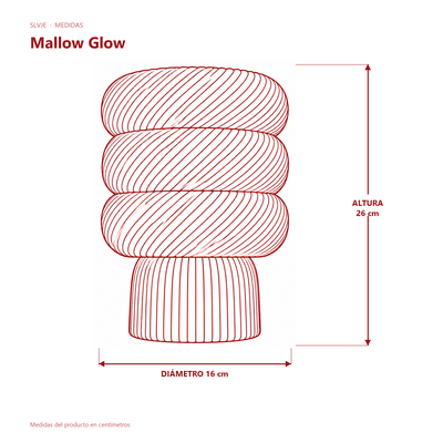 Medidas de la lámpara Mallow Glow de SLVJE